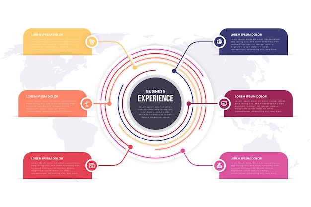 Vettore gratuito infografica diagramma circolare piatto