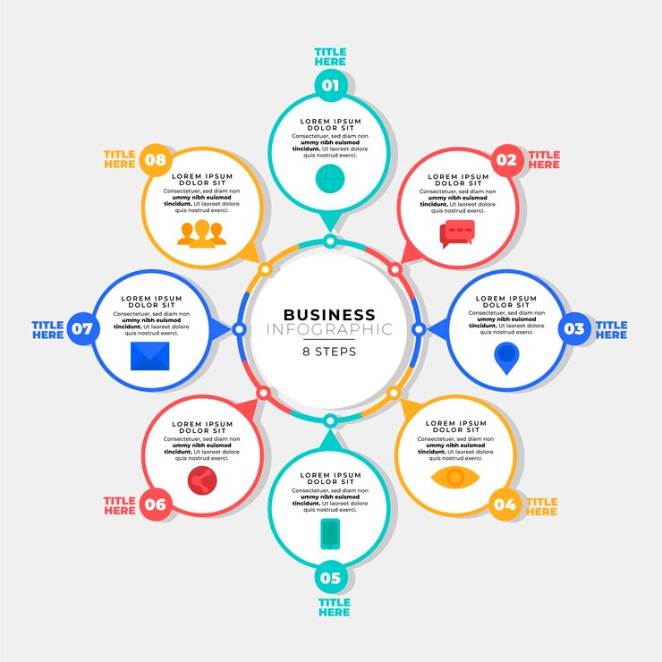 Free Vector flat circular diagram infographic