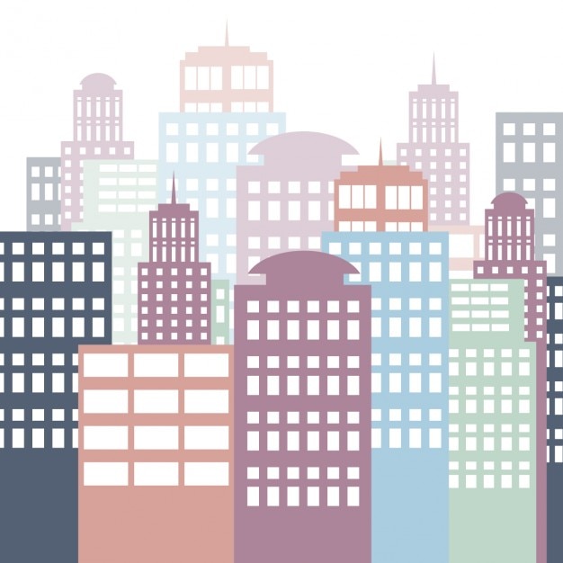Free vector flat city background