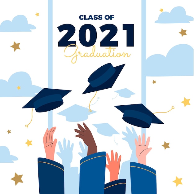 Flat class of 2021 illustration