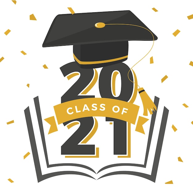 Flat class of 2021 illustration