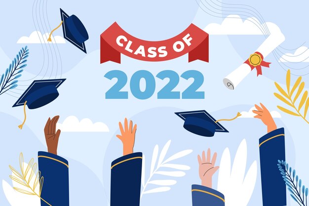Flat class of 2022 background