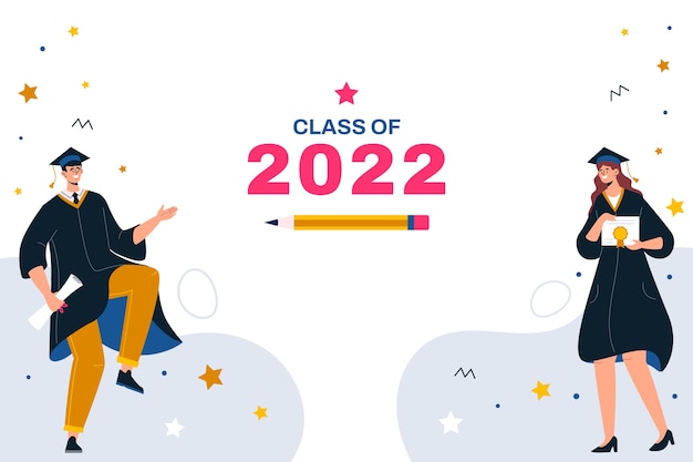 Flat class of 2022 background