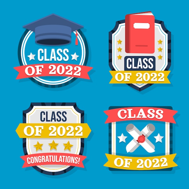 Flat class of 2022 badges collection