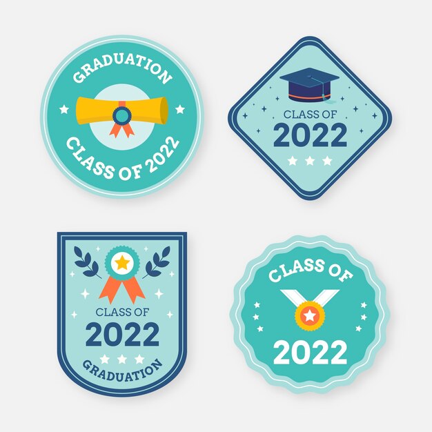 Flat class of 2022 badges collection