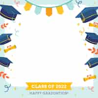 Free vector flat class of 2022 frame template