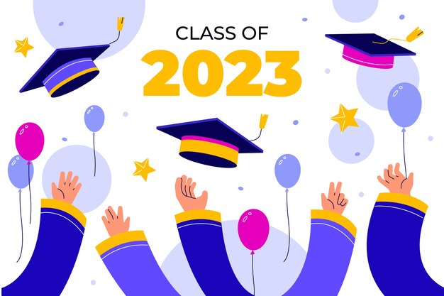 Flat class of 2023 background