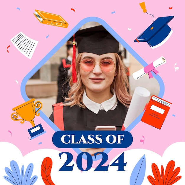 Flat class of 2024 frame template