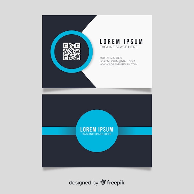 Free vector flat classic business card template