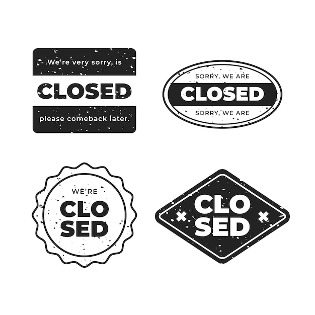 Flat closed seal stamps pack