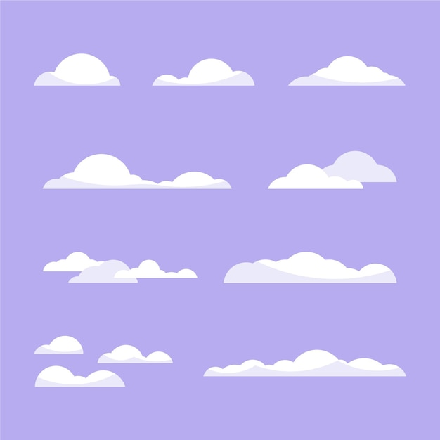 Flat clouds collection