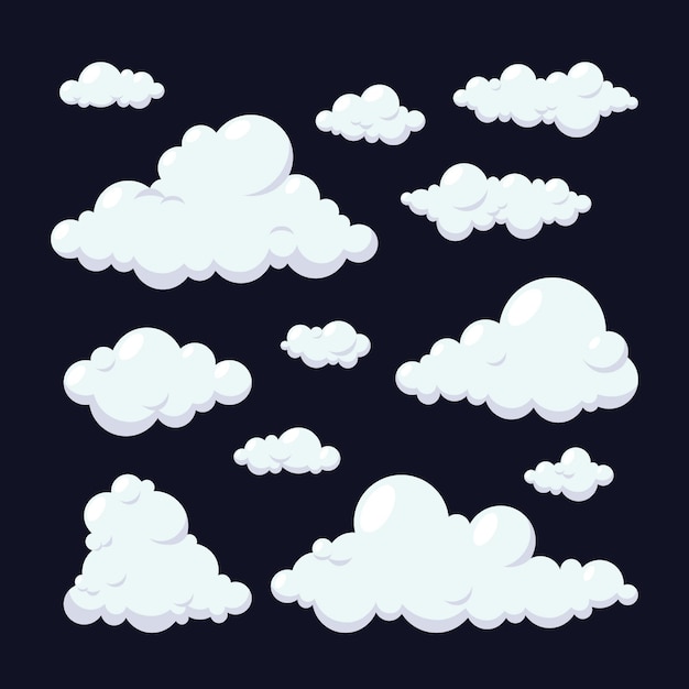 Flat clouds collection