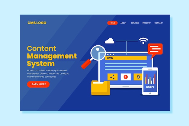 Flat cms landing page