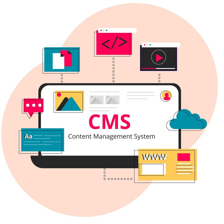 मुफ़्त वेक्टर flat cms web template