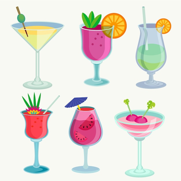 Premium Vector Bar Cocktail Drinks Illustration