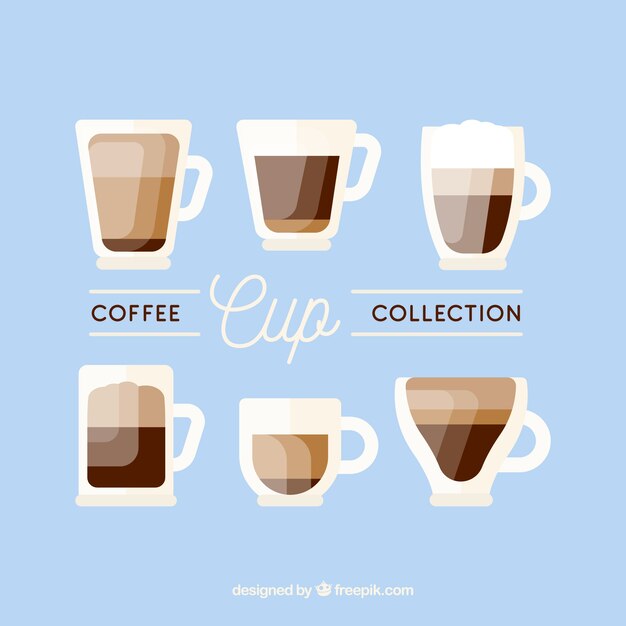フラットコーヒーカップコレクション