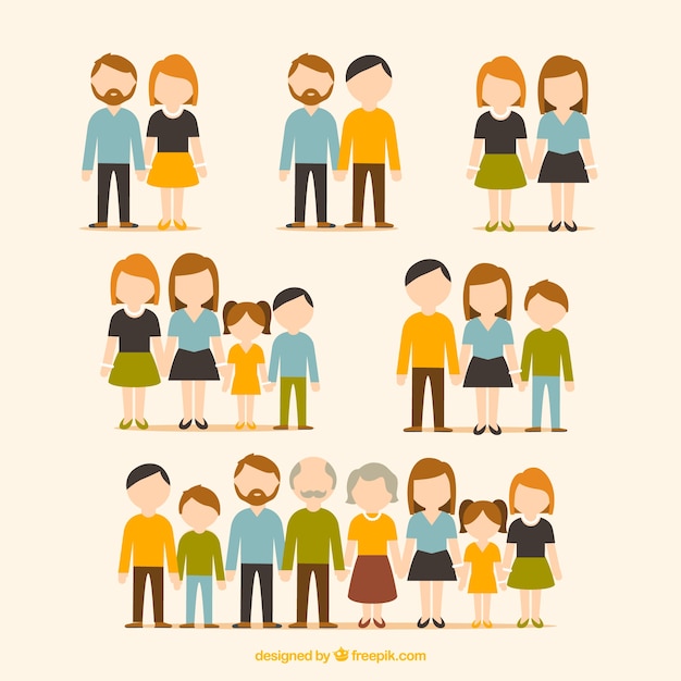 Flat collection of families