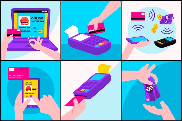 Free Vector flat collection of modern payment methods