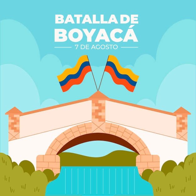 Free vector flat colombian batalla de boyaca illustration