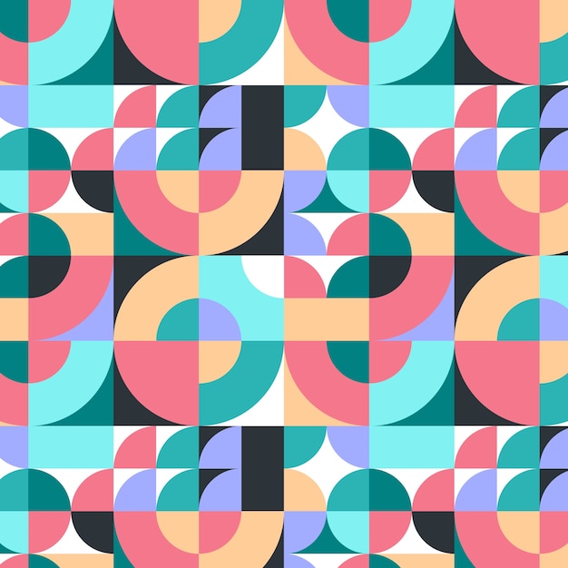 Free vector flat color-blocked pattern