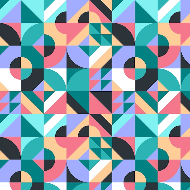 Free vector flat color-blocked pattern