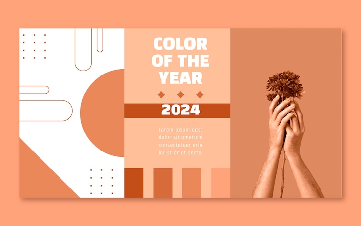 Free Vector flat color of the year 2024 template