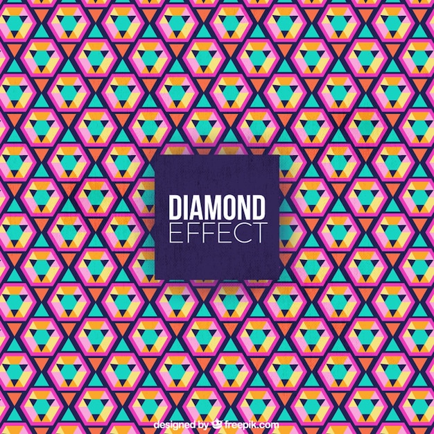 Flat colored background with diamond effect