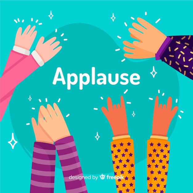 Free vector flat colorful applause background