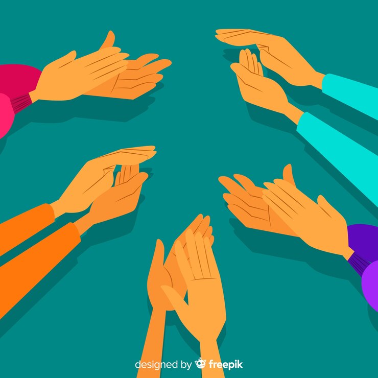 Free Vector flat colorful applause background
