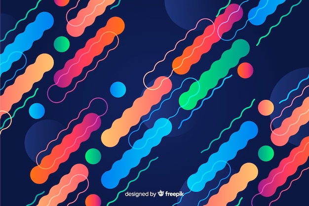 Free vector flat colorful dynamic shapes background