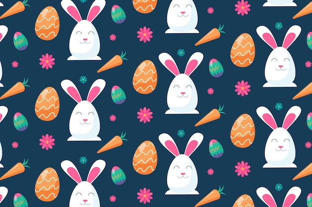 Flat colorful easter pattern