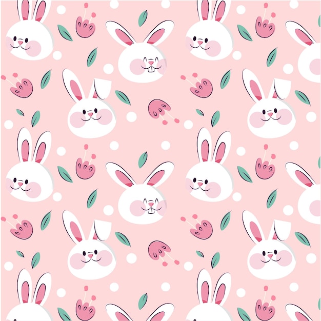 Free vector flat colorful easter pattern