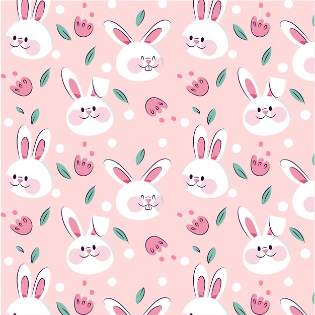 Flat colorful easter pattern