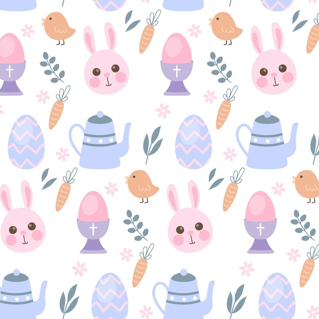 Free vector flat colorful easter pattern