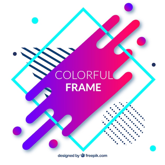 Free vector flat colorful frame background