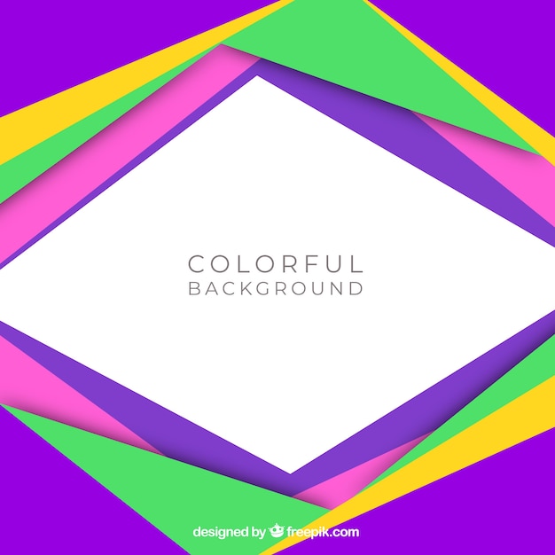 Free vector flat colorful frame background