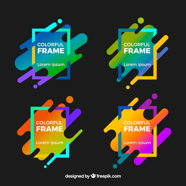 Free Vector | Flat colorful frame collection