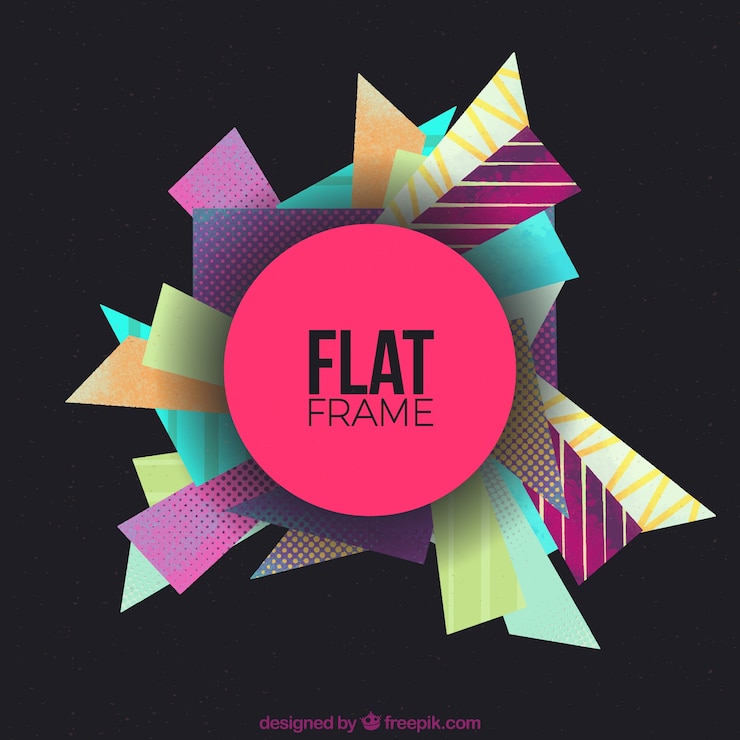 Free Vector flat colorful frame