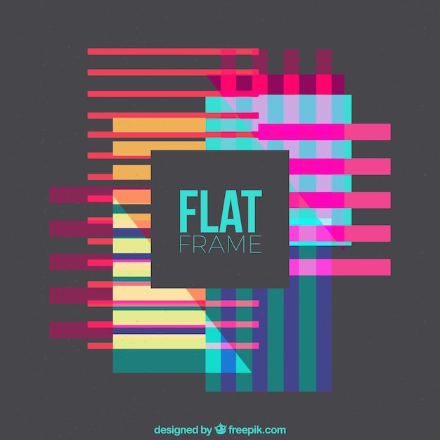 Free vector flat colorful frame