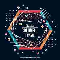 Free vector flat colorful frame