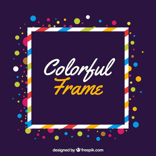 Flat colorful frame