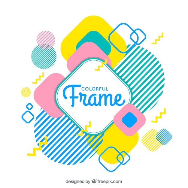 Free vector flat colorful frame