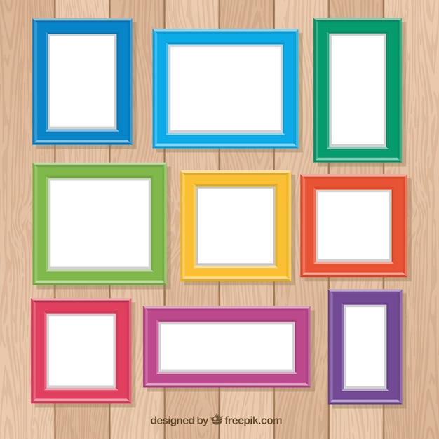 Flat colorful frame