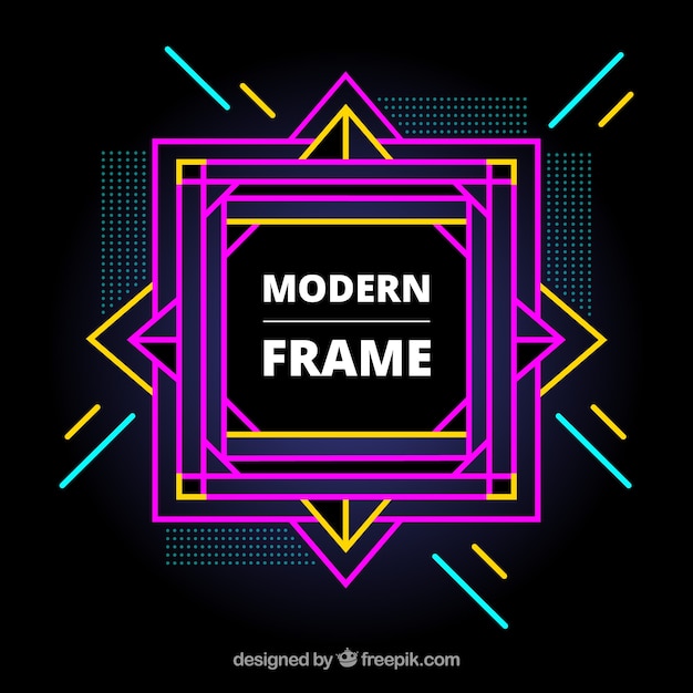 Free vector flat colorful frame