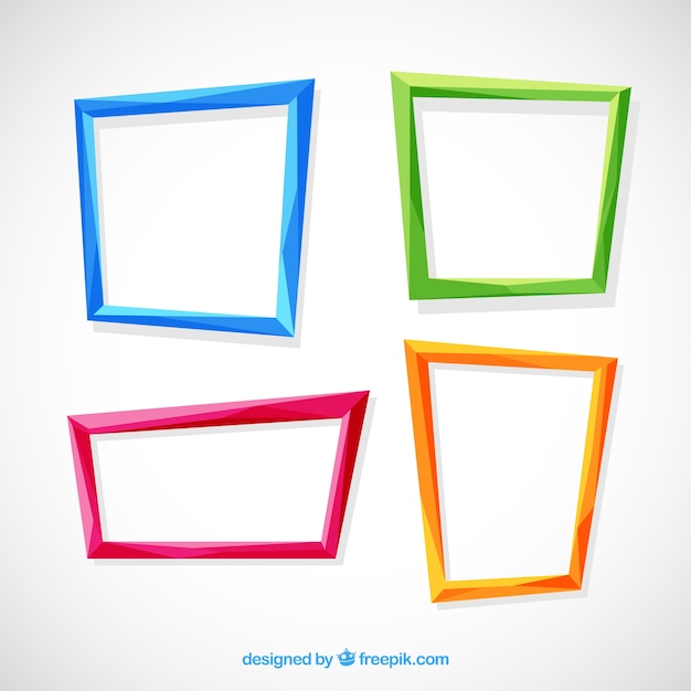 Flat colorful frames collection