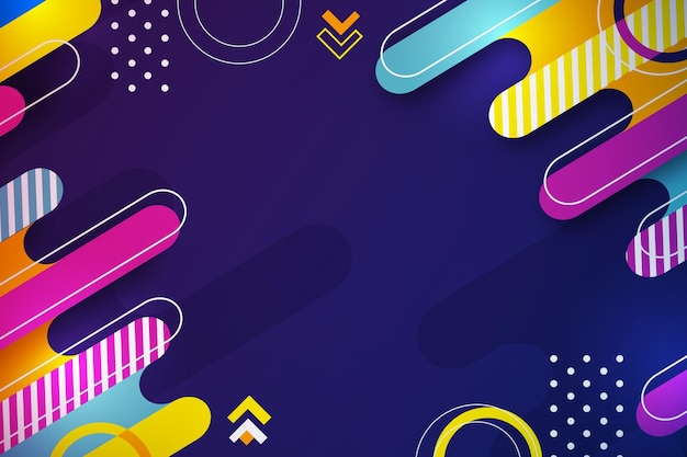 Free vector flat colorful geometric background