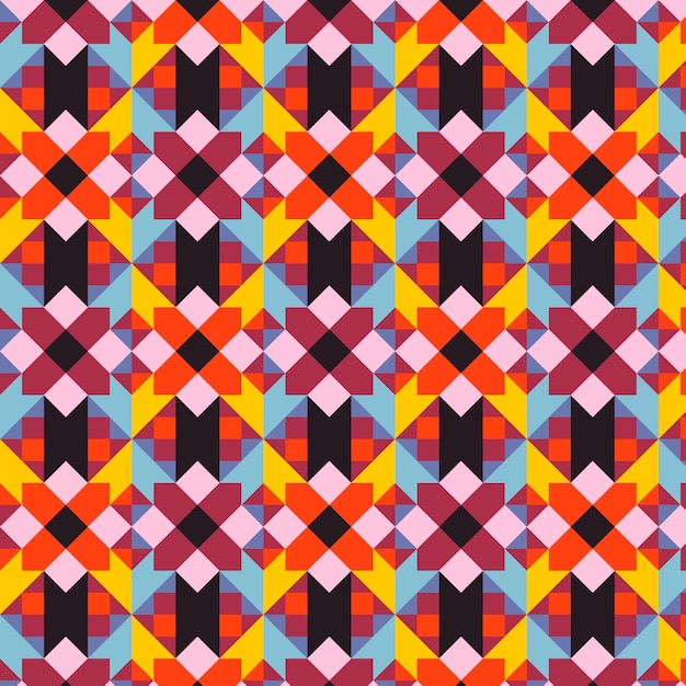 Flat colorful geometric pattern design