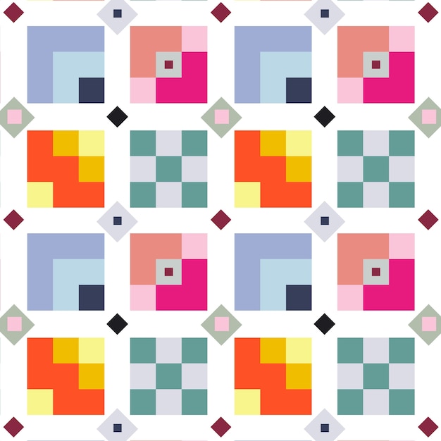 Flat colorful geometric pattern design
