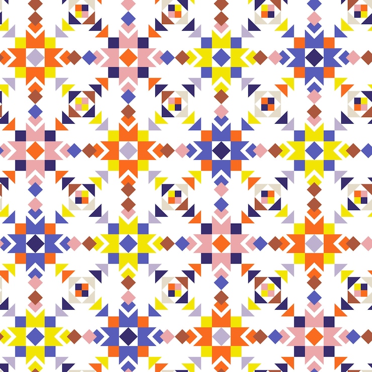 Free Vector flat colorful geometric pattern design