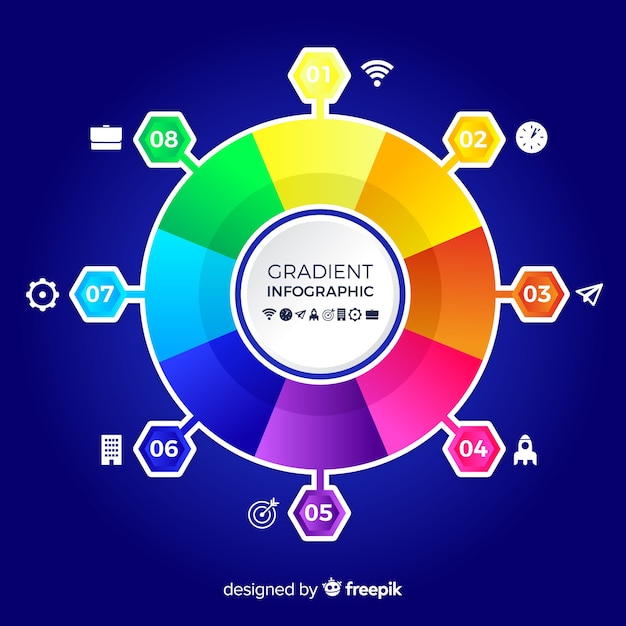 편평한 화려한 infographic 배경